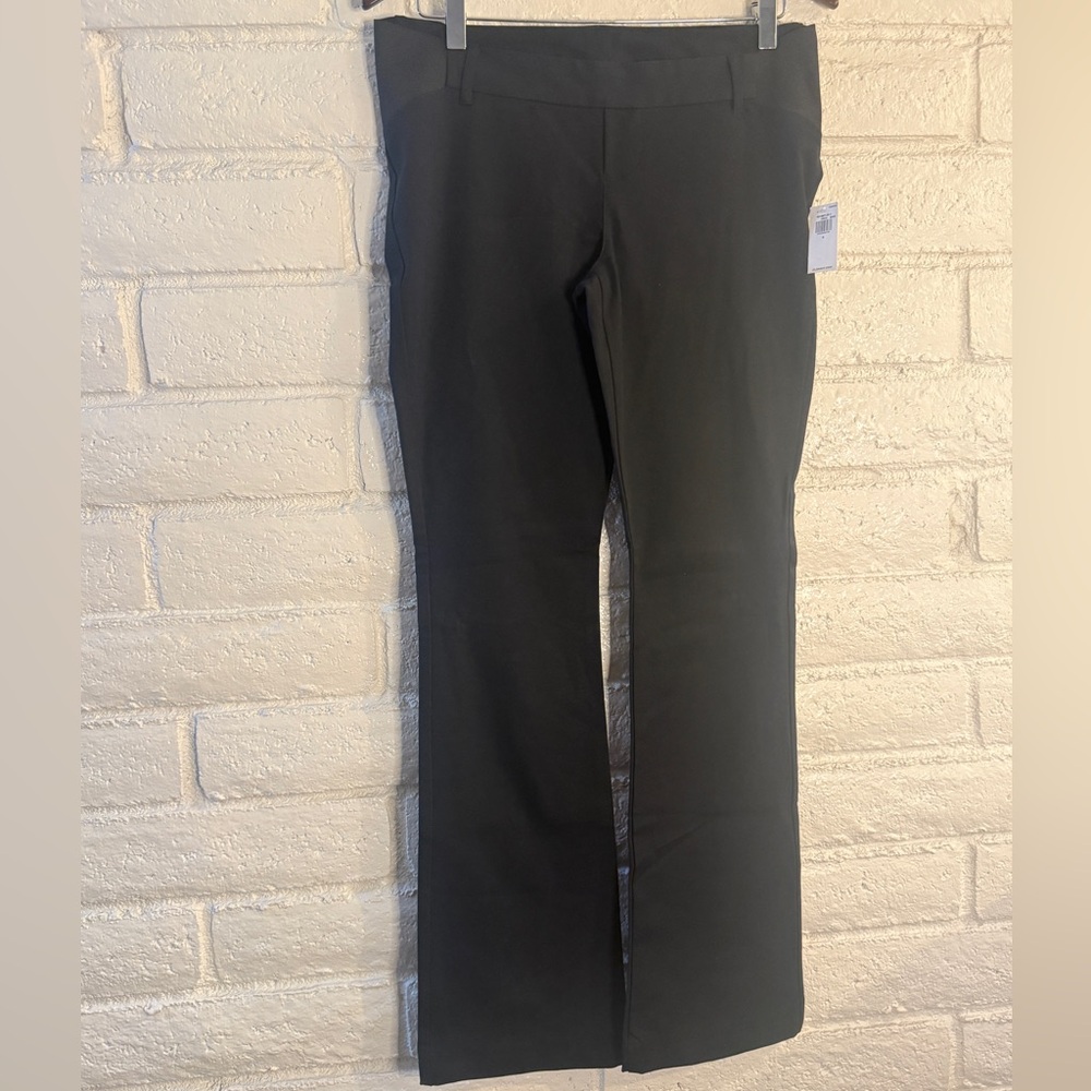 Old Navy Maternity Pixie Flare Pants Size 6 Black Side Panel Stretch Work NWT